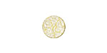 Lillypilly Gold Cherry Blossom Anodized Aluminum Disc 11mm, 22 gauge