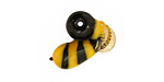The BeadsNest Lampwork Glass Bumble Bee 6-7x16-19mm