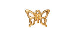 TierraCast Gold (plated) Petro Butterfly Charm 15x19mm