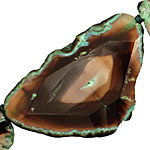 Moss Green Agate Natural Edge Freeform Faceted Slab 44-66x35-39mm