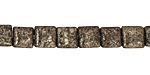 Golden Pyrite (silver tone) Puff Square 8mm