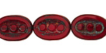 Czech Glass Wine Picasso Dotted Window Oval 18x13mm