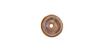 The BeadsNest Lampwork Glass Earth Brown Saucer 4-5x15-16mm