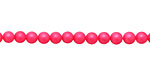 Neon Pink Shell Pearl Round 4mm