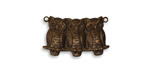 Vintaj Natural Brass Perched Owls Link 22x13mm