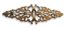 Vintaj Natural Brass Diamond Trellis Filigree 64x21mm