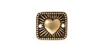 TierraCast Antique Gold (plated) Radiant Heart Link 16x14mm