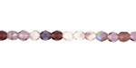 Czech Fire Polished Glass Purple Mix Round 4mm