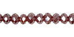 Raspberry Mocha AB Crystal Faceted Rondelle 8mm