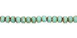 Czech Glass Turquoise Picasso Fire Polished Rondelle 4x5mm