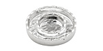Silver (plated) Closed Scalloped Round (1 channel, 4 hole) Katiedids 25mm