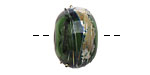 A Beaded Gift Olive Luxe Glass Rondelle (hollow) 13-15x19-23mm