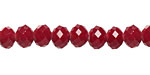 Oxblood Crystal Faceted Rondelle 8mm