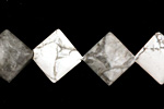 White Howlite Diamond 17mm
