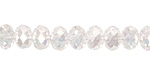 Clear AB Crystal Faceted Rondelle 8mm