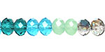 Sea Breeze Crystal Mix Faceted Rondelle 6mm