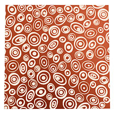 Lillypilly Bronze Groovy Circles Anodized Aluminum Sheet 3"x3", 24 gauge