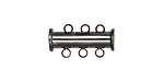Gunmetal 3 Loop Magnetic Slide Clasp 10x20mm