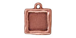 TierraCast Antique Copper (plated) Simple Square Frame Drop 18x21mm