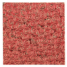 Lillypilly Red Wine Groovy Circles Embossed Patina Copper Sheet 3"x3", 36 gauge
