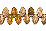 Czech Glass Antique Shimmer Leaf Drop 8x12mm