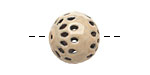 Painting with Fire Torch Fired Enamel Nut Brown Moroccan Lantern Round 15mm