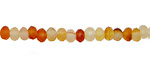 Carnelian (natural) Faceted Rondelle 4mm