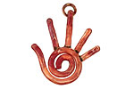 Patricia Healey Copper Right Hand Charm 26x29mm