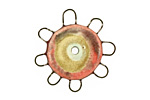 Jangles Ceramic Pink, Sand, Robin's Egg Small Pinwheel 27-28mm