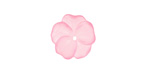 Matte Rose Lucite Buttercup Flower 4x14mm