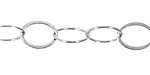 Silver (plated) Flat Oval Chain