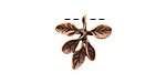 Ezel Findings Antique Copper Barberry Leaves Pendant 17mm