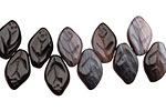 Czech Glass Grape Mix Leaf Drop 8x12mm