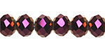 Metallic Gold Raspberry Crystal Faceted Rondelle 10mm