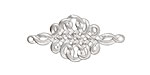 Ezel Findings Rhodium (plated) Celtic Knot Link 32x16mm