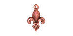 TierraCast Antique Copper (plated) Large Fleur de Lis Charm 12x18mm