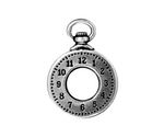 TierraCast Antique Silver (plated) Clock Pendant 20x29mm