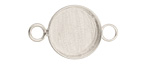 Silver (plated) Circle Bezel Link 19mm