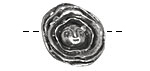 Green Girl Pewter Face Button 22mm