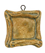Gaea Ceramic Celedon on Buff Square Bezel 25mm