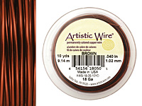 Artistic Wire Brown 18 gauge, 10 yards