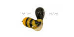The BeadsNest Lampwork Glass Honey Bee 14-17x8-9mm