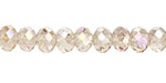 Sand AB Crystal Faceted Rondelle 8mm