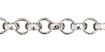 Silver (plated) Patterned Rollo Chain