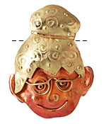 Patricia Healey Copper Grandma Pendant 41x52mm