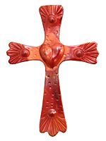 Patricia Healey Copper Cross w/ Heart Pendant 46x65mm