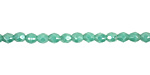 Czech Fire Polished Glass Luster Light Green Turquoise Round 3mm