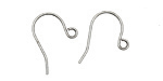 Antique Silver (plated) Plain Ear Wire w/ Loop