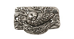 Green Girl Pewter Nesting Bird Toggle 32x20mm, 20mm bar