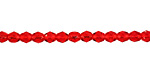 Czech Fire Polished Glass Silver Lined Ruby Round 4mm
